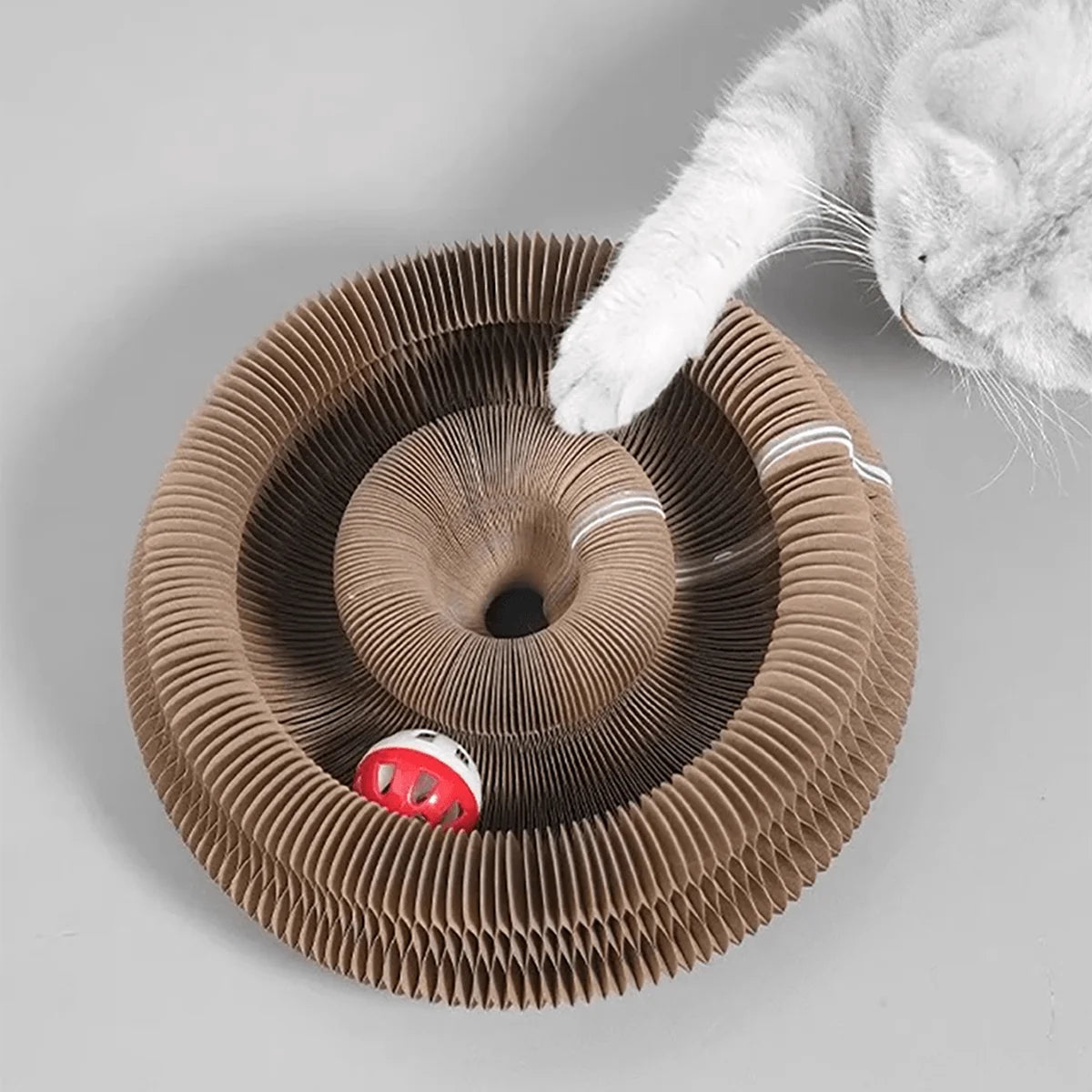 Ormollo™ Foldable Cat Scratcher with Bell & Catnip