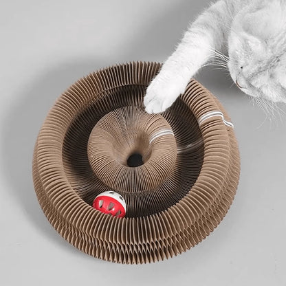 Ormollo™ Foldable Cat Scratcher with Bell & Catnip