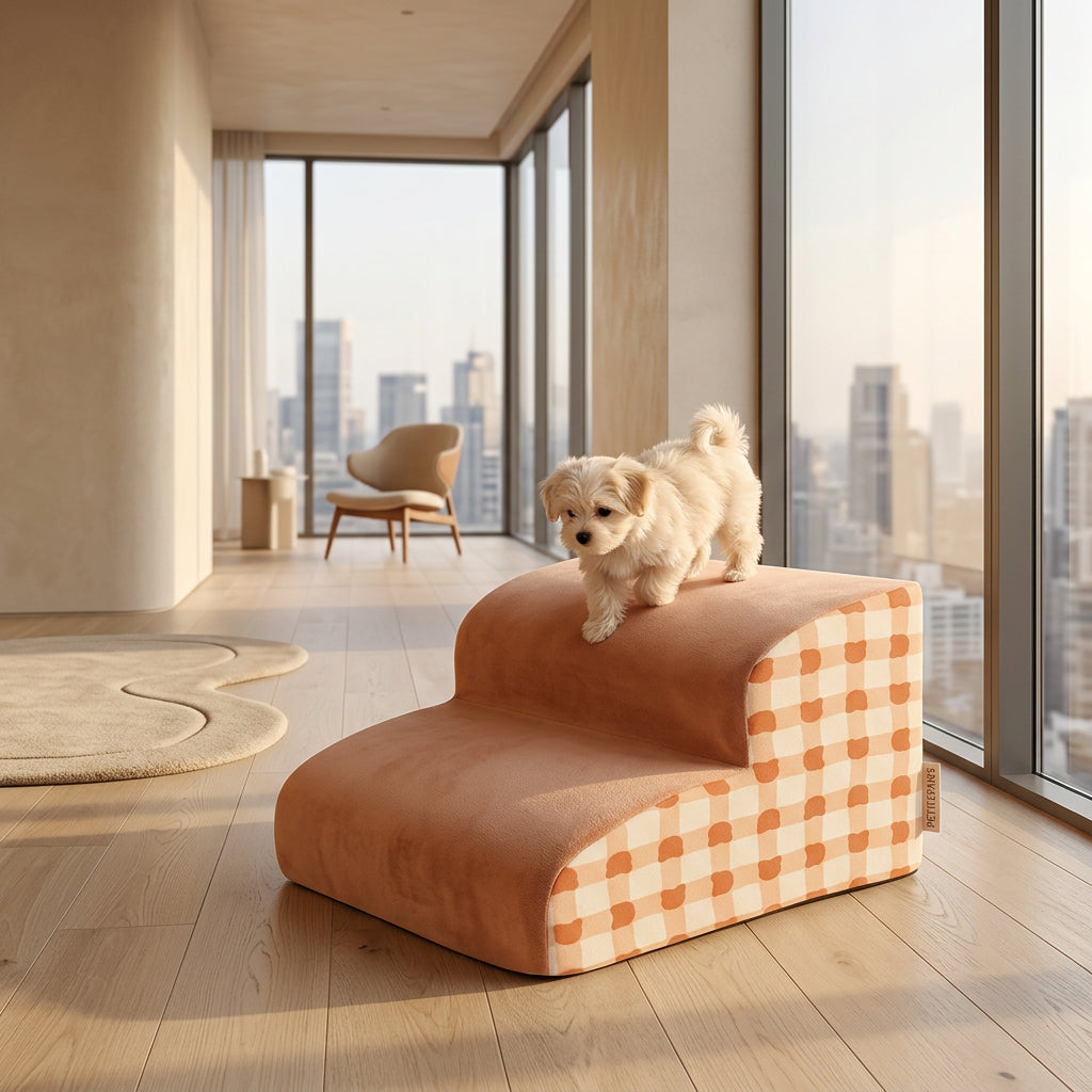 Ormollo™ High Density Foam Pet Stairs – Non Slip Steps for Dogs & Cats
