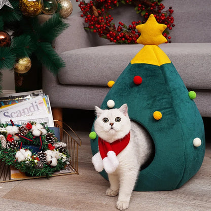 Ormollo™ Christmas Tree Plush Pet Cave