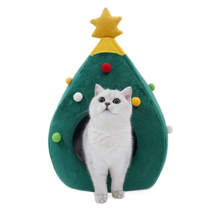 Ormollo™ Christmas Tree Plush Pet Cave