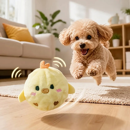 Interactive Squeaky Bouncing Chick Ball – Chew-Resistant Slow-Rebound Pet Toy for Dogs & Cats, Boredom Reliever, Fun Sound Gift