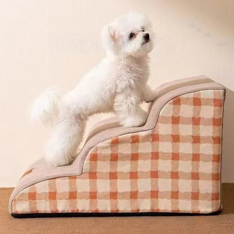 Ormollo™ High Density Foam Pet Stairs – Non Slip Steps for Dogs & Cats
