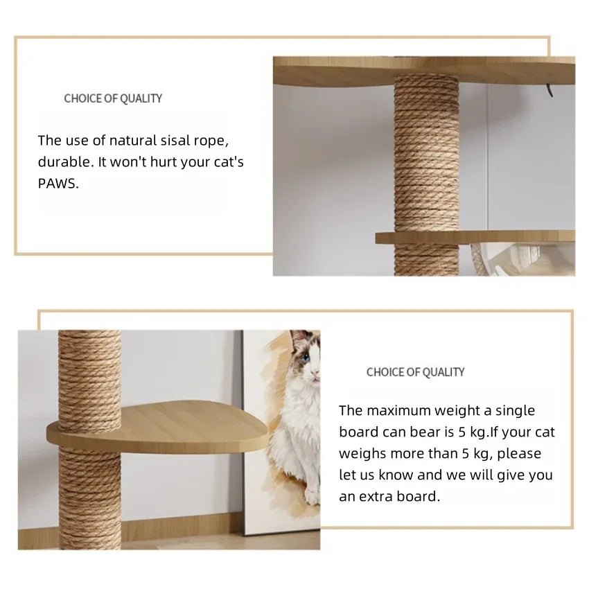 Ormollo™ Floor-to-Ceiling Cat Tower