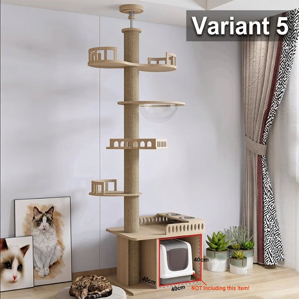 Ormollo™ Floor-to-Ceiling Cat Tower