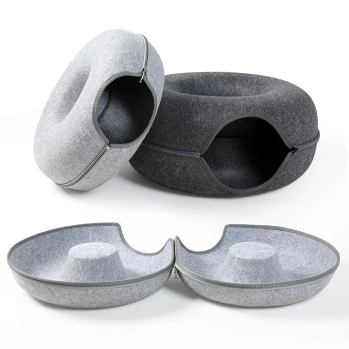 Ormollo™ Tunnel Donut Cat Bed