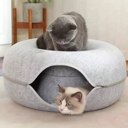 Ormollo™ Tunnel Donut Cat Bed