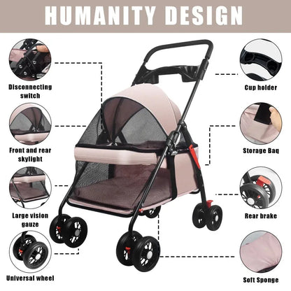 Ormollo™ Foldable Pet Stroller