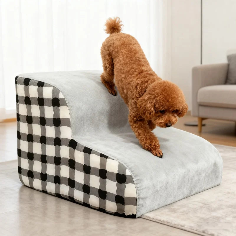 Ormollo™ High Density Foam Pet Stairs – Non Slip Steps for Dogs & Cats