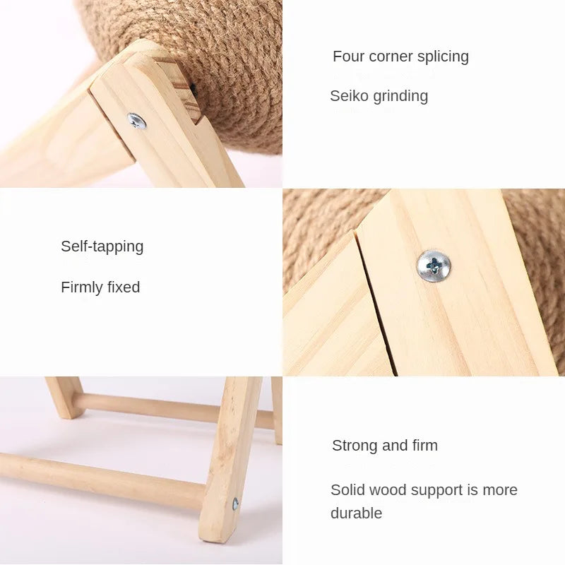 Ormollo™ Wooden Cat Scratching Post