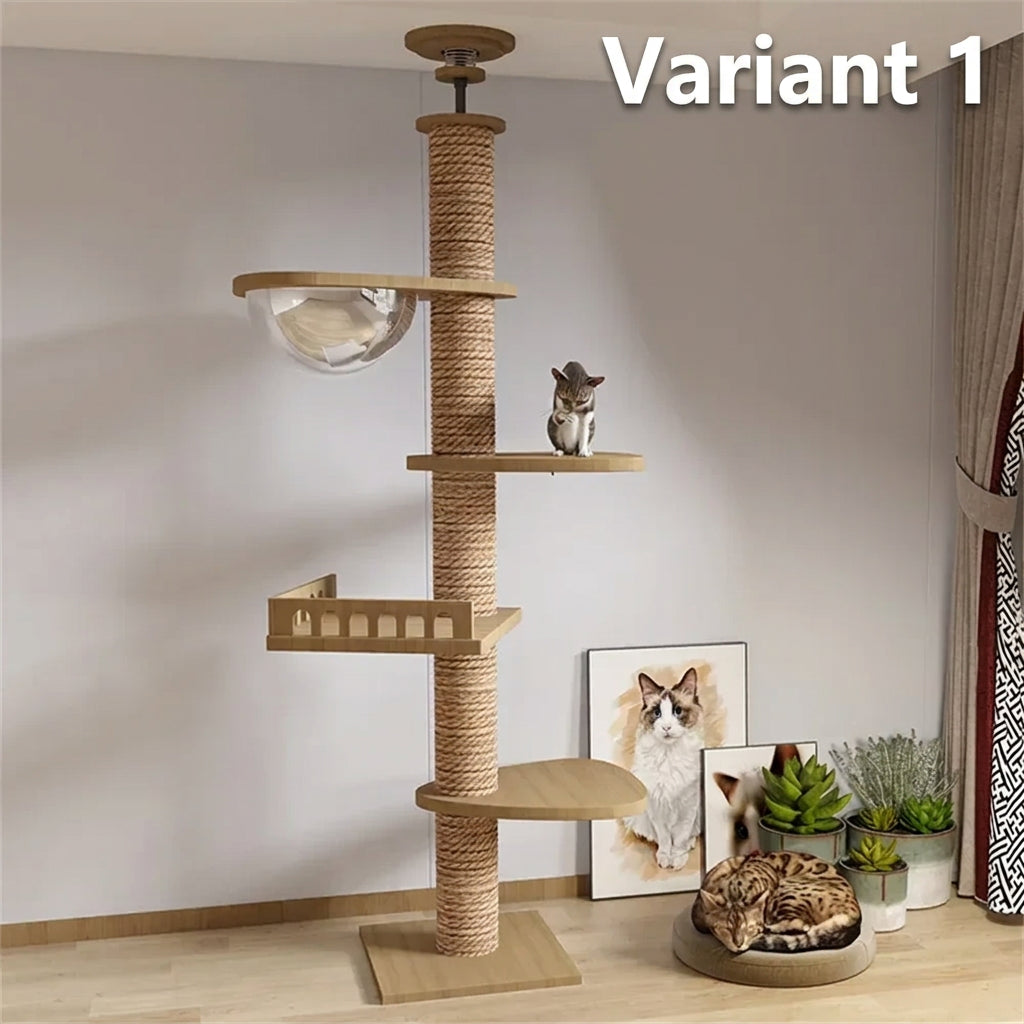 Ormollo™ Floor-to-Ceiling Cat Tower