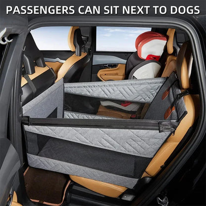 Pet Car Nest Bed, Full Coverage Back Seat Hammock Extender for Cars, Waterproof Scratchproof with Mesh Pocket for All Size Dogs