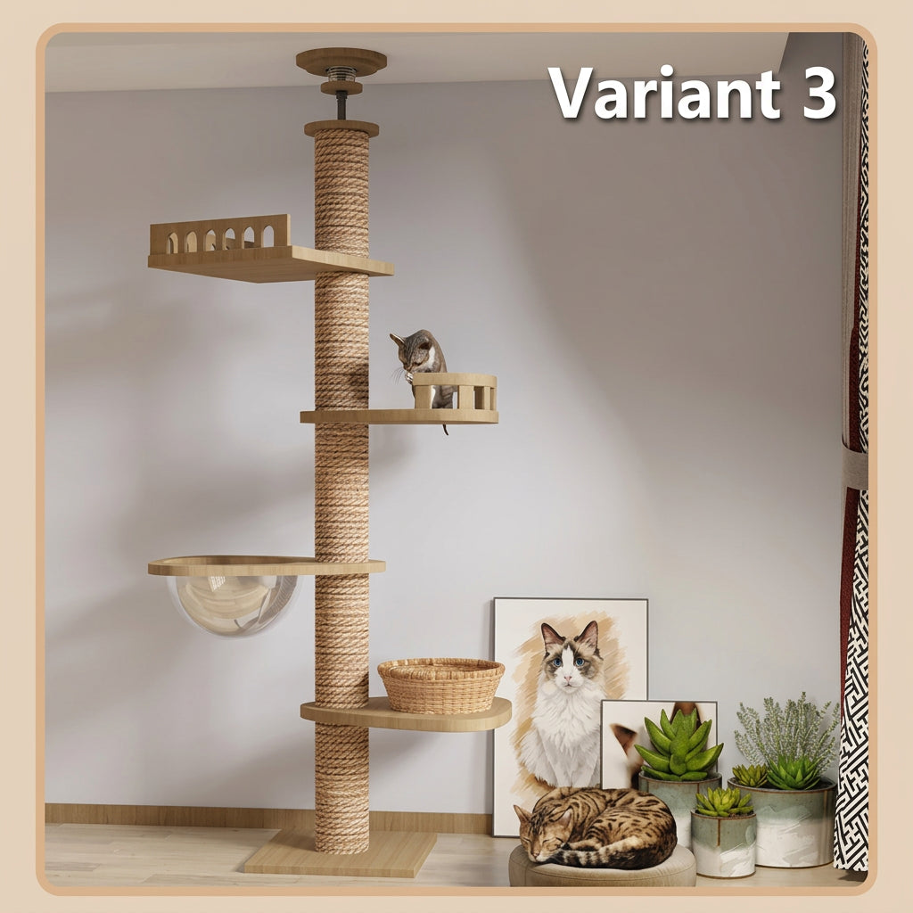 Ormollo™ Floor-to-Ceiling Cat Tower