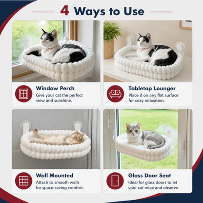 Ormollo™ Cat Window Hammock Bed with Suction Cups