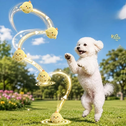 Interactive Squeaky Bouncing Chick Ball – Chew-Resistant Slow-Rebound Pet Toy for Dogs & Cats, Boredom Reliever, Fun Sound Gift
