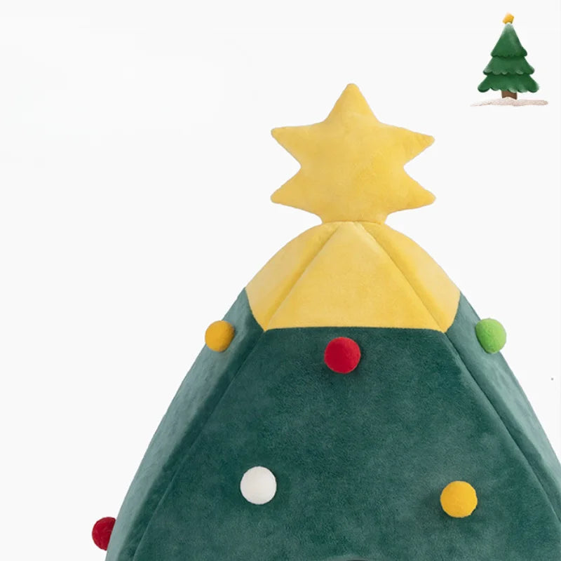 Ormollo™ Christmas Tree Plush Pet Cave