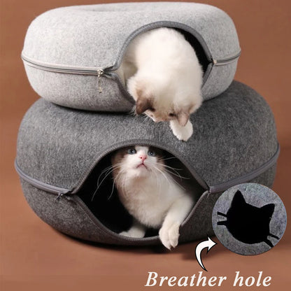 Ormollo™ Tunnel Donut Cat Bed