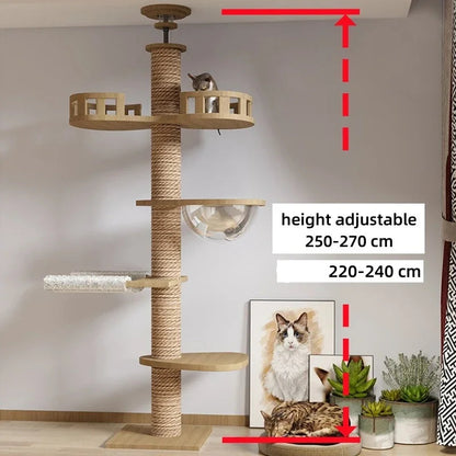 Ormollo™ Floor-to-Ceiling Cat Tower