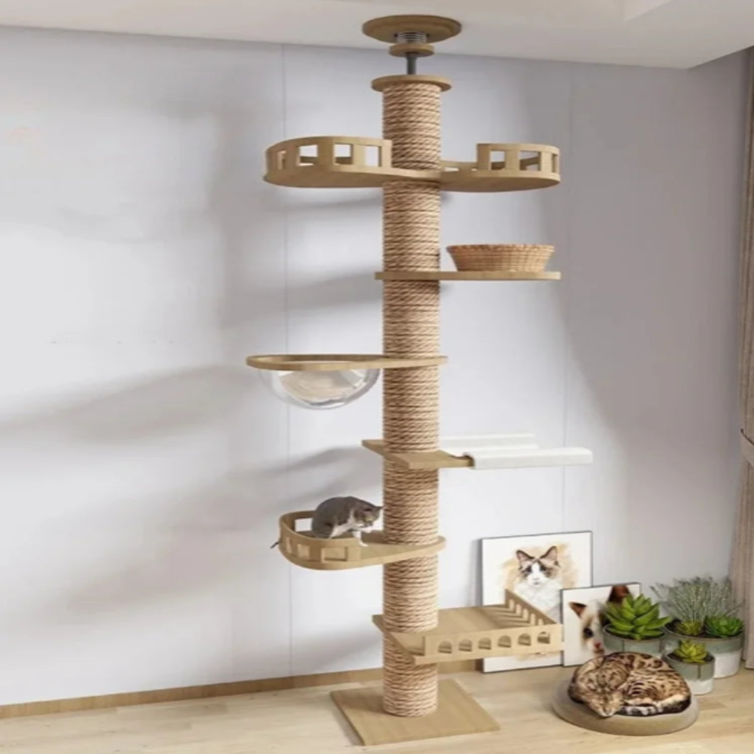 Ormollo™ Floor-to-Ceiling Cat Tower
