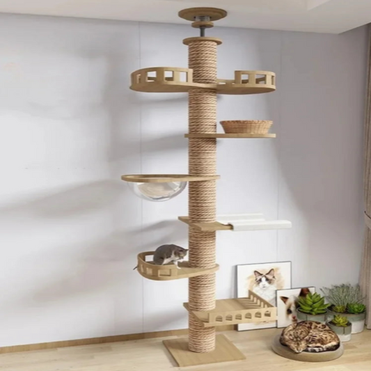 Ormollo™ Floor-to-Ceiling Cat Tower