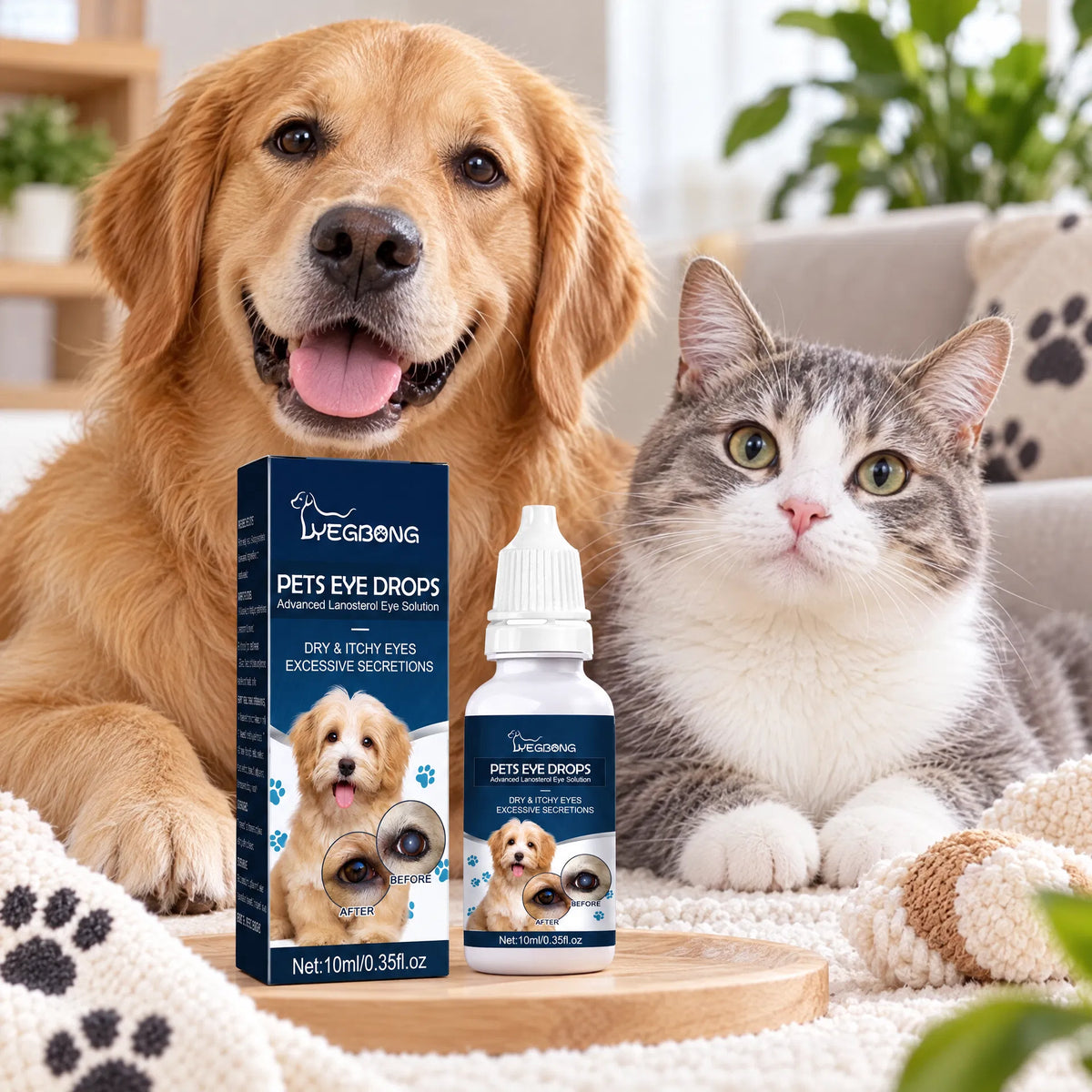 Ormollo™ Pet Eye Cleaning Drops for Dogs and Cats
